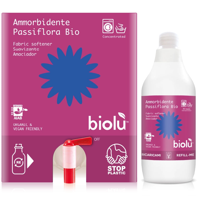 Biolù, detersivi ecologici AMMORBIDENTE PASSIFLORA BIO prezzo di 1 litro